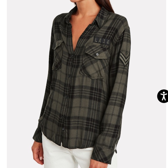 RAILS Women's Pepper Plaid Button Front Shirt Size S - Picture 2 of 13